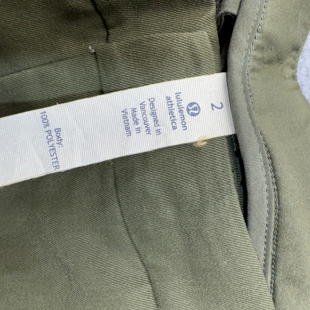 Lululemon &go City Trek Trouser Womens 2 Olive Green‎ Technical Urbanite Twill